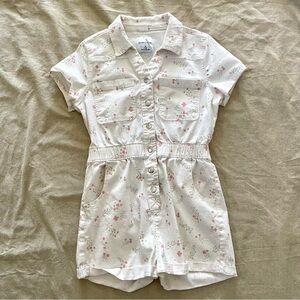 Celebrity Pink White Pink Floral Denim Romper Women’s Medium